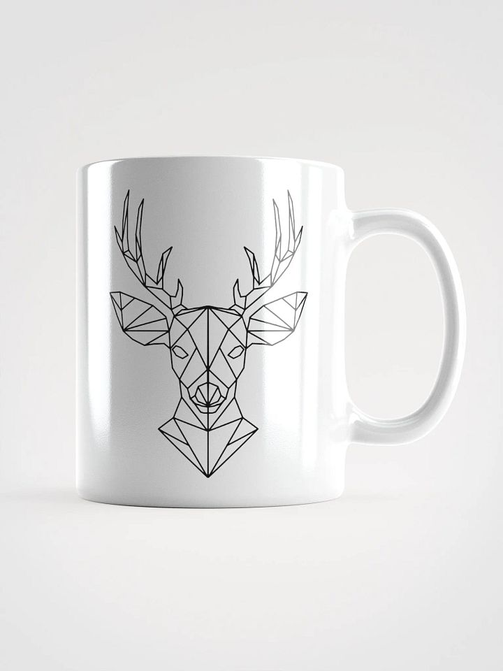 11oz Fractal Deer Emblem Mug - White product image (1)