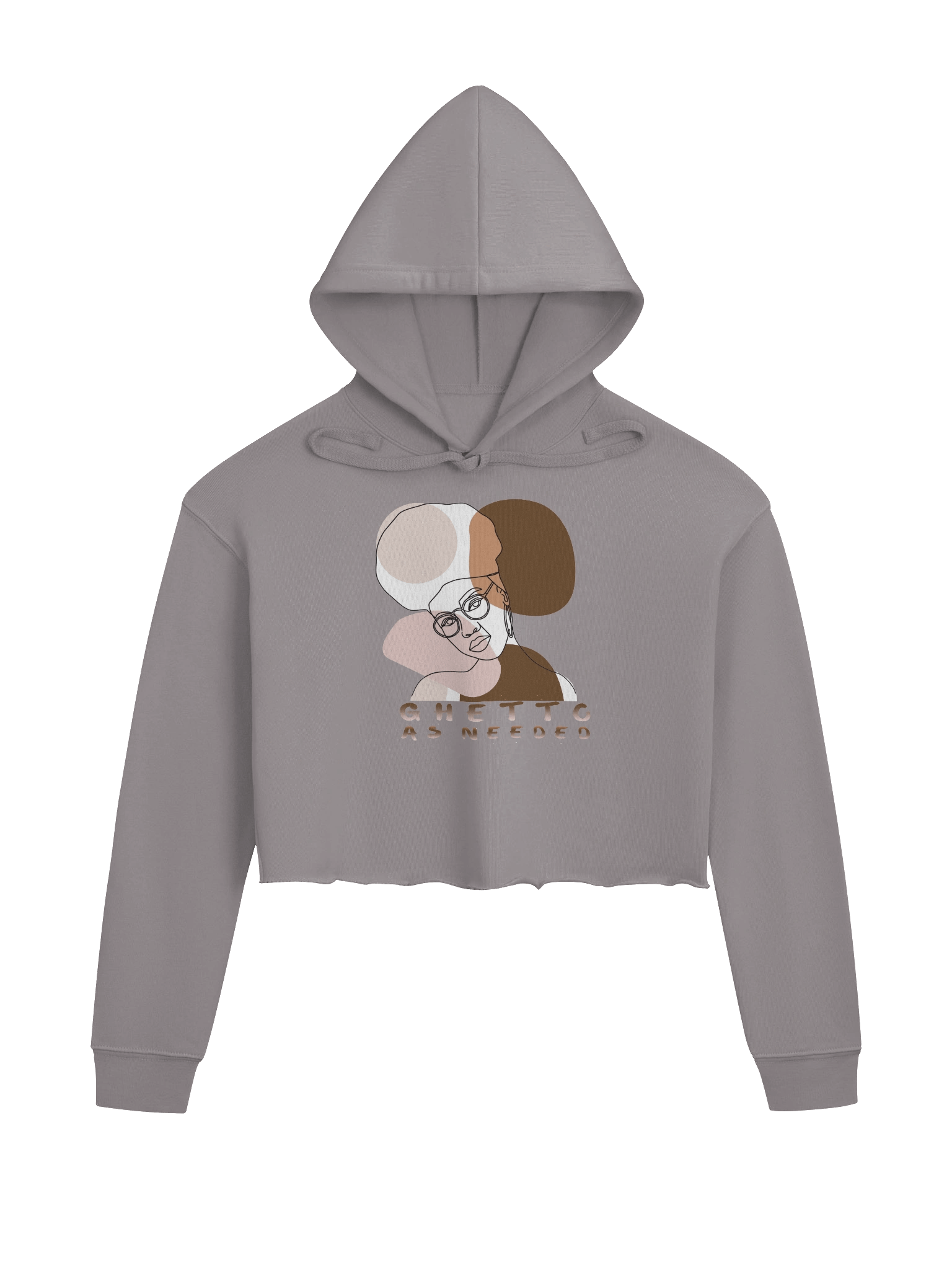 "Ghetto as Needed" Cropped Hoodie – Stylish Streetwear for Confident Women product image (1)