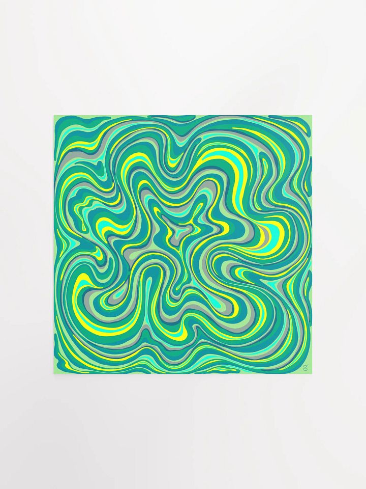 Fluidity in Green: Enhanced Matte Poster - Stone No. 7 product image (1)