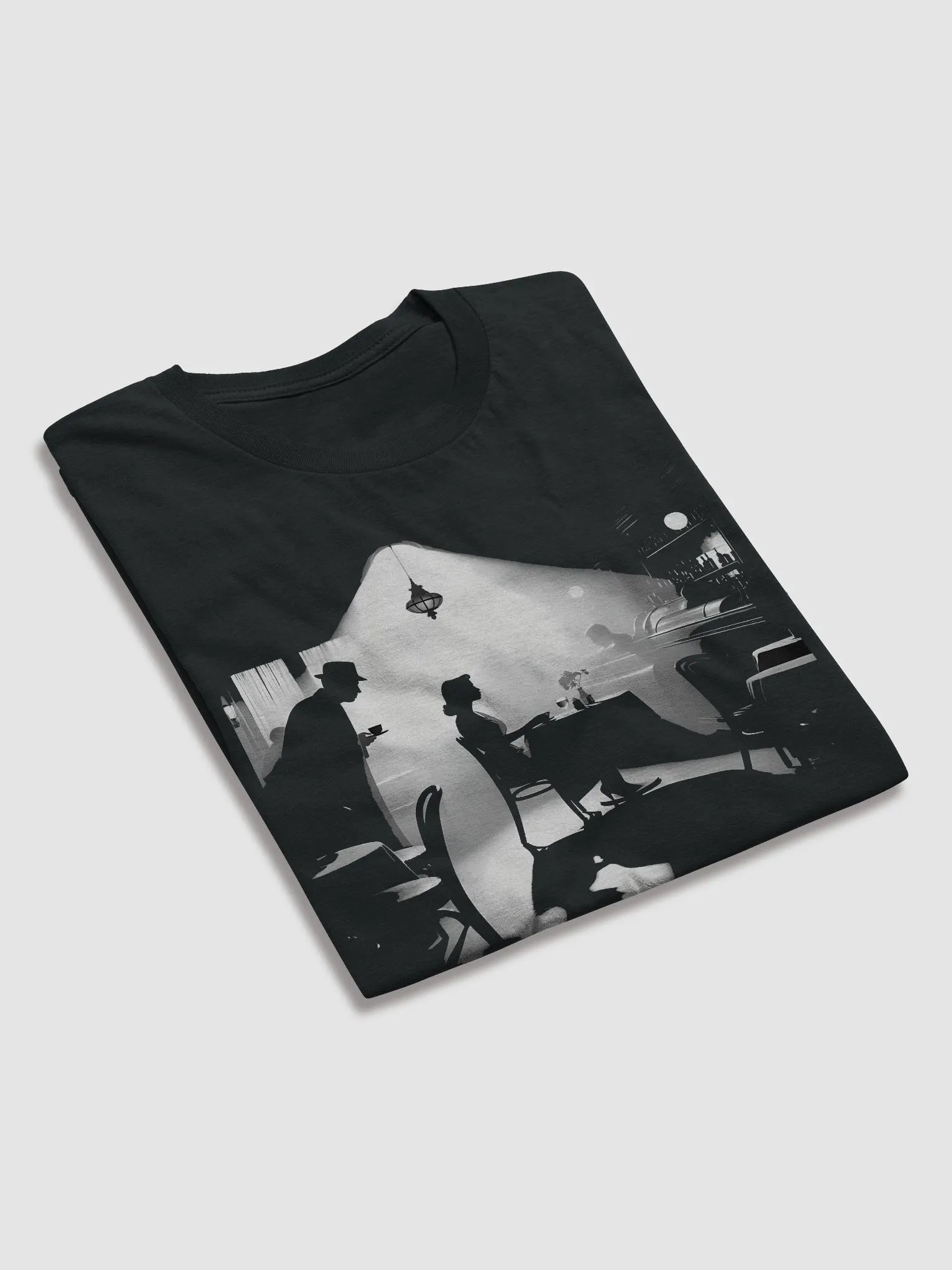 Café Noir Silhouette Encounter (Front Print Womens Tee) product image (4)