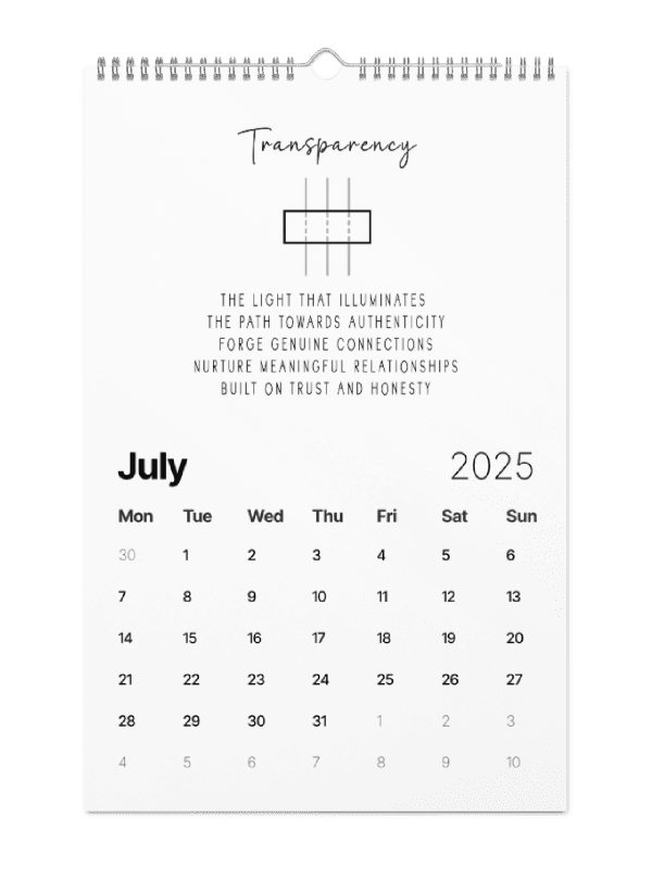 Implied 2025 Calendar : A Year of Positivity and Purpose-Now $10.50 Use promo code VIBES4LOVE at checkout product image (7)