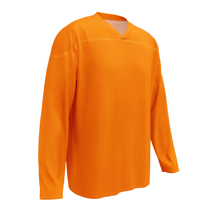 Plain Color Orange Hockey Fan Jersey product image (1)
