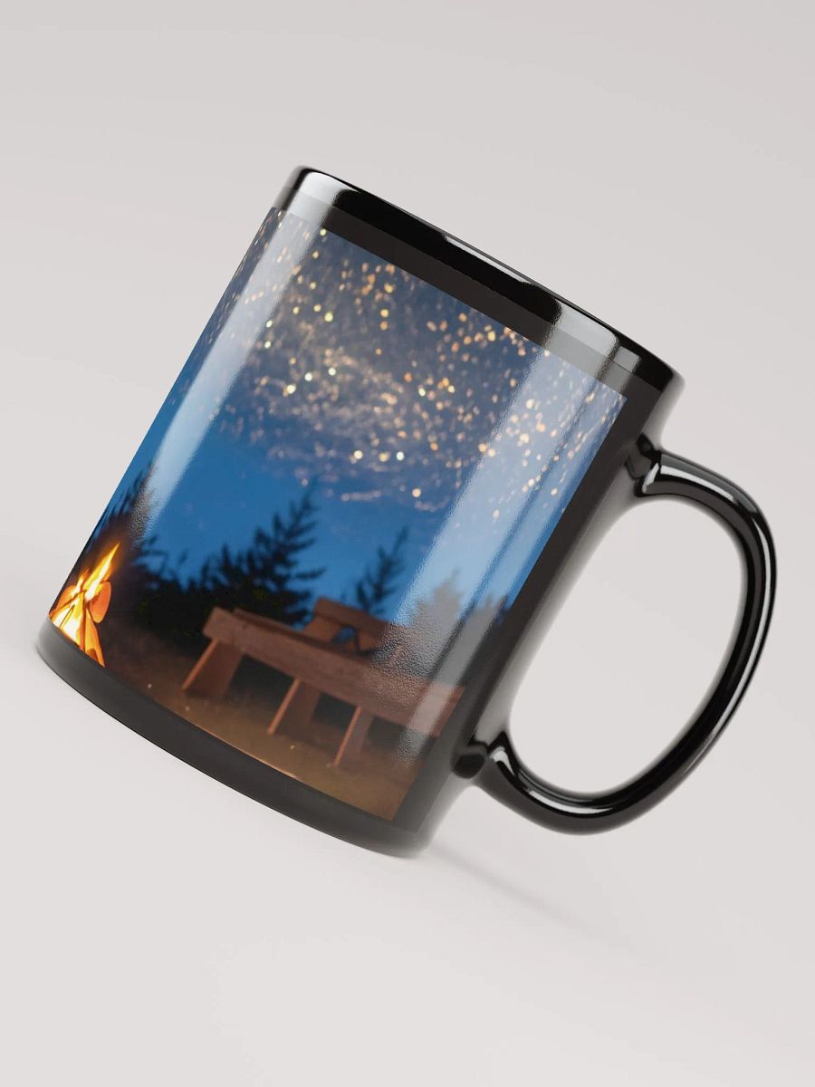 Campfire Buddy: Black Glossy Mug for Dog Lovers and Outdoor Enthusiasts product image (6)