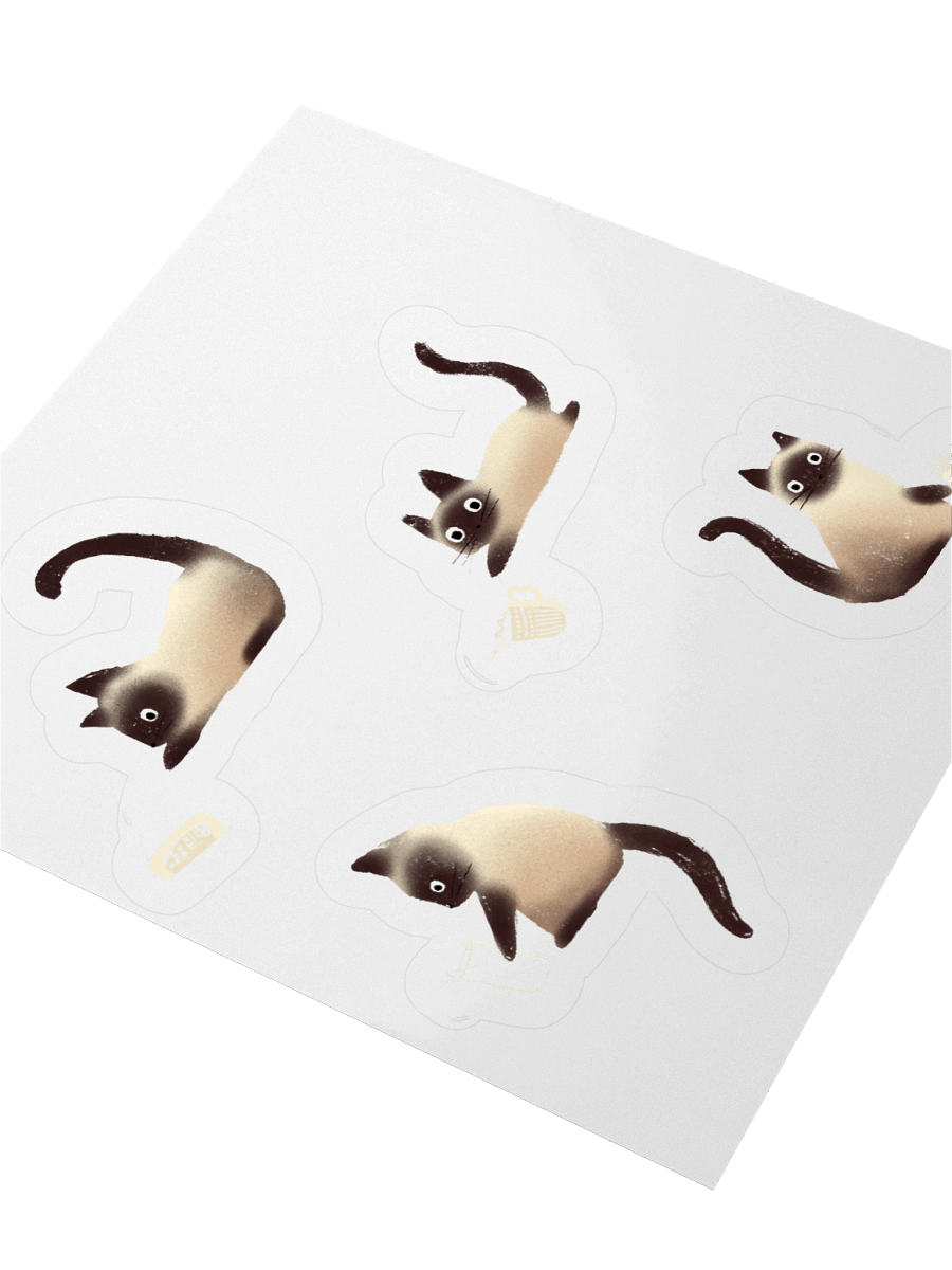 Bad Siamese Cats Knocking Stuff Over Stickers product image (8)