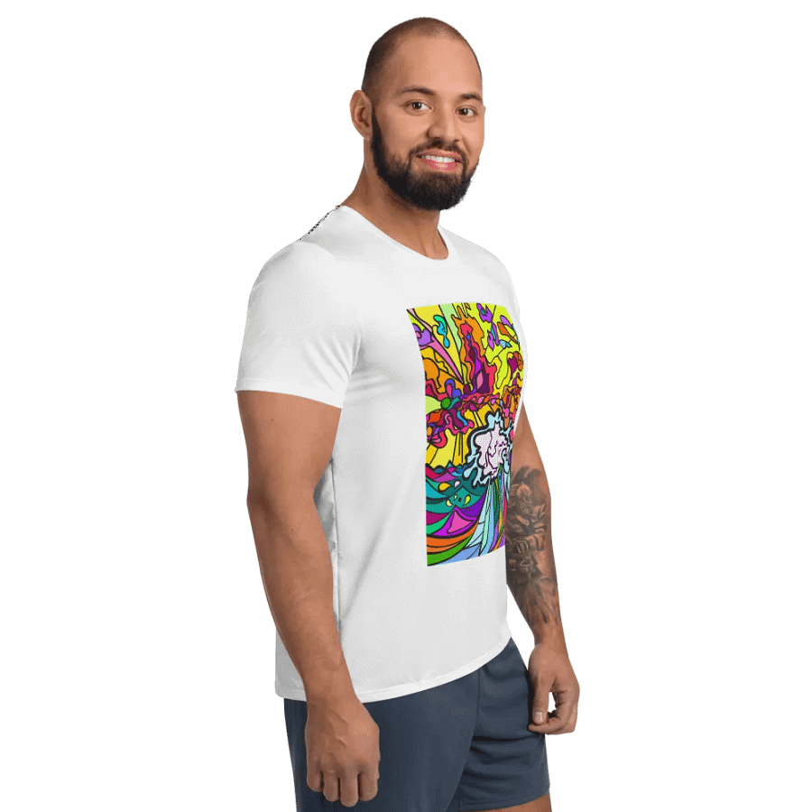 Vibrant Energy Athletic Tee - Wave at Sunset product image (4)