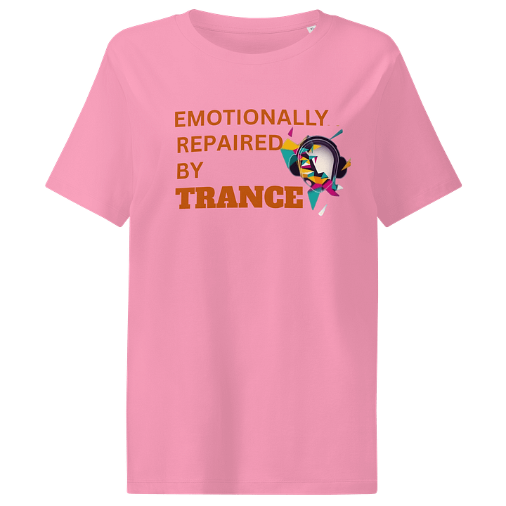 Women's Organic Ribbed Neck T-Shirt (Trance Letter) product image (1)