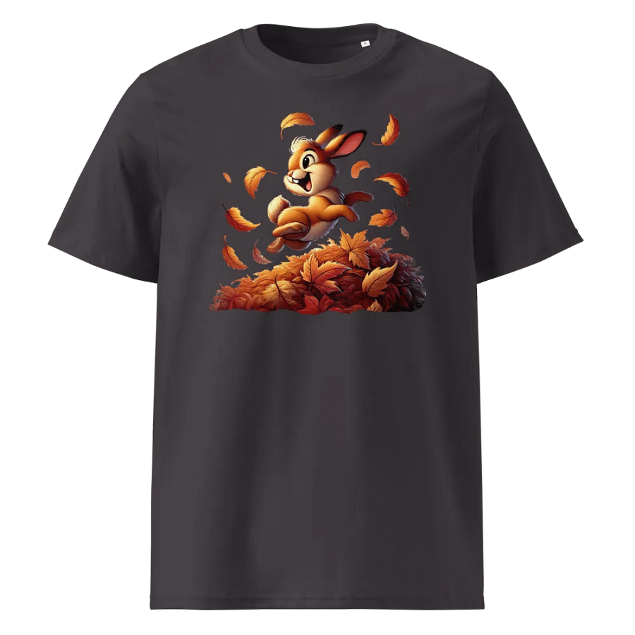 Autumn Leaves Bunny Organic Unisex T-Shirt product image (4)