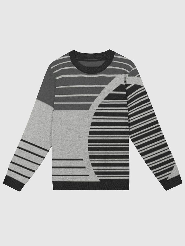 Geometric Gray and Black Knitted Sweater product image (1)
