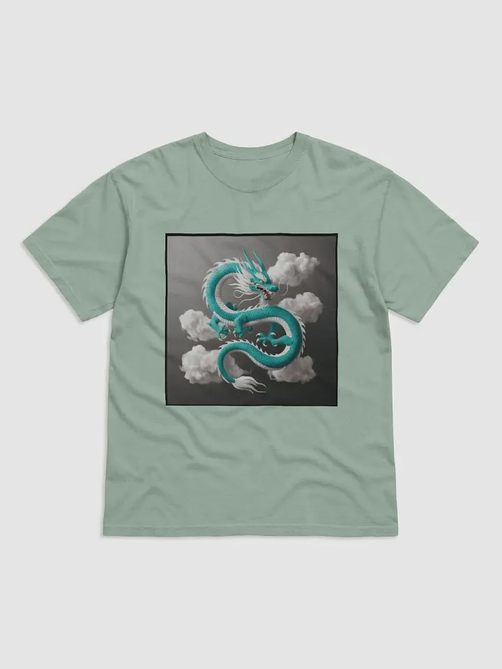 "Dragon's Fury: The Turquoise Chinese Dragon T-Shirt" product image (5)