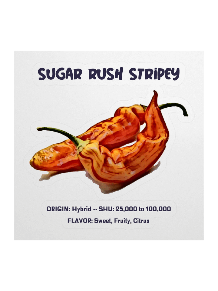 Sugar Rush Stripy Pepper Sticker product image (1)