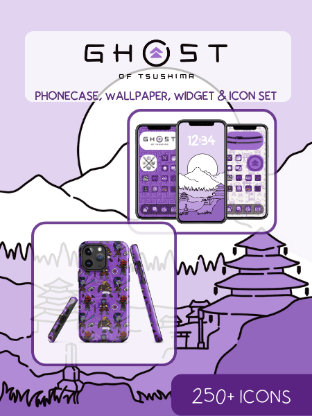 Ghost of Tsushima MagSafe ONI Phone case & theme bundle product image (1)
