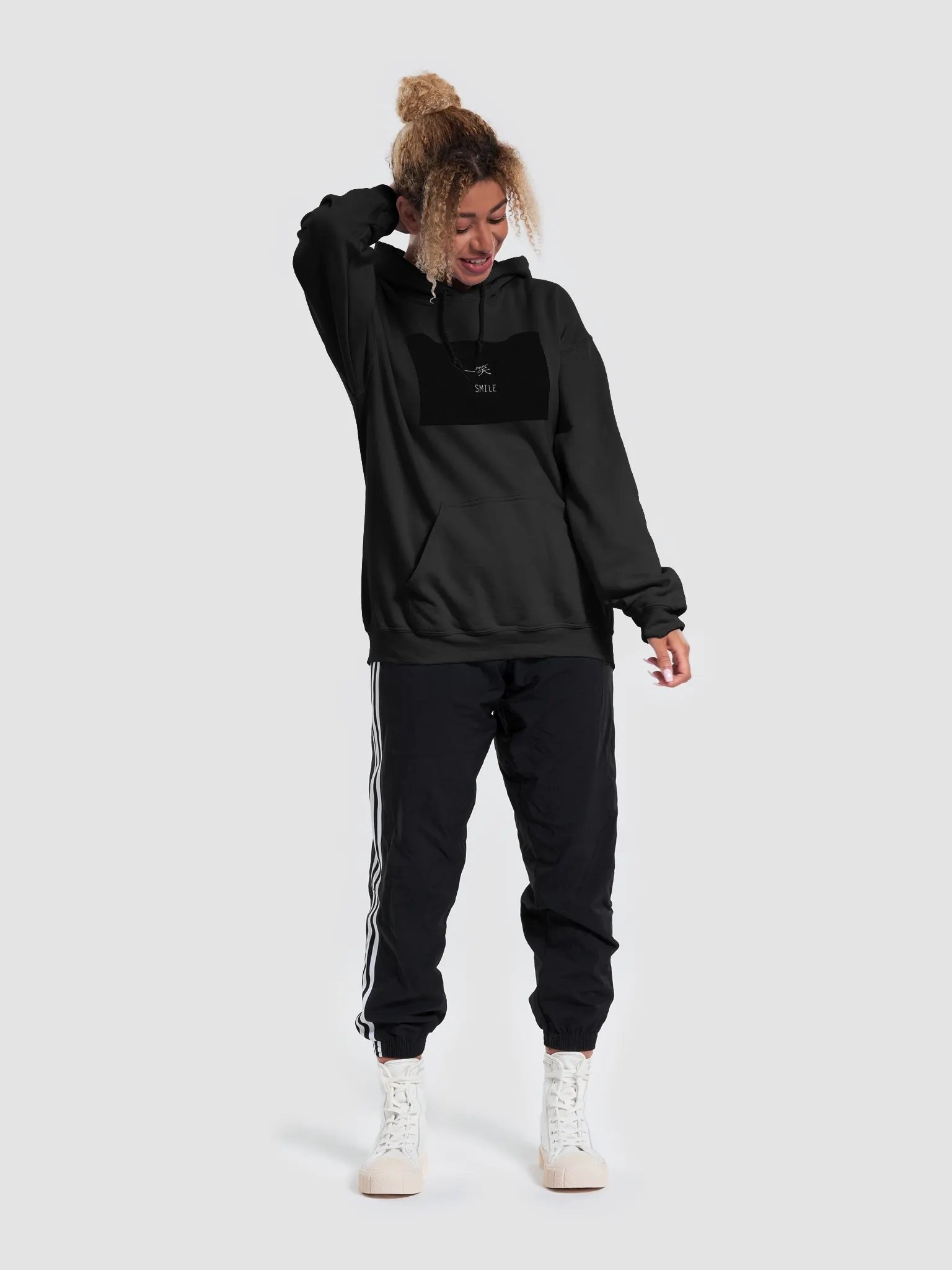 SMILE Chinese Characters Classic Hoodie product image (55)
