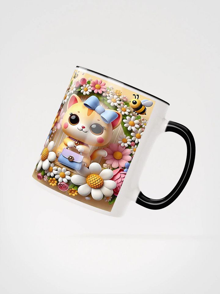 Whimsical Cat and Flowers Ceramic Mug product image (14)