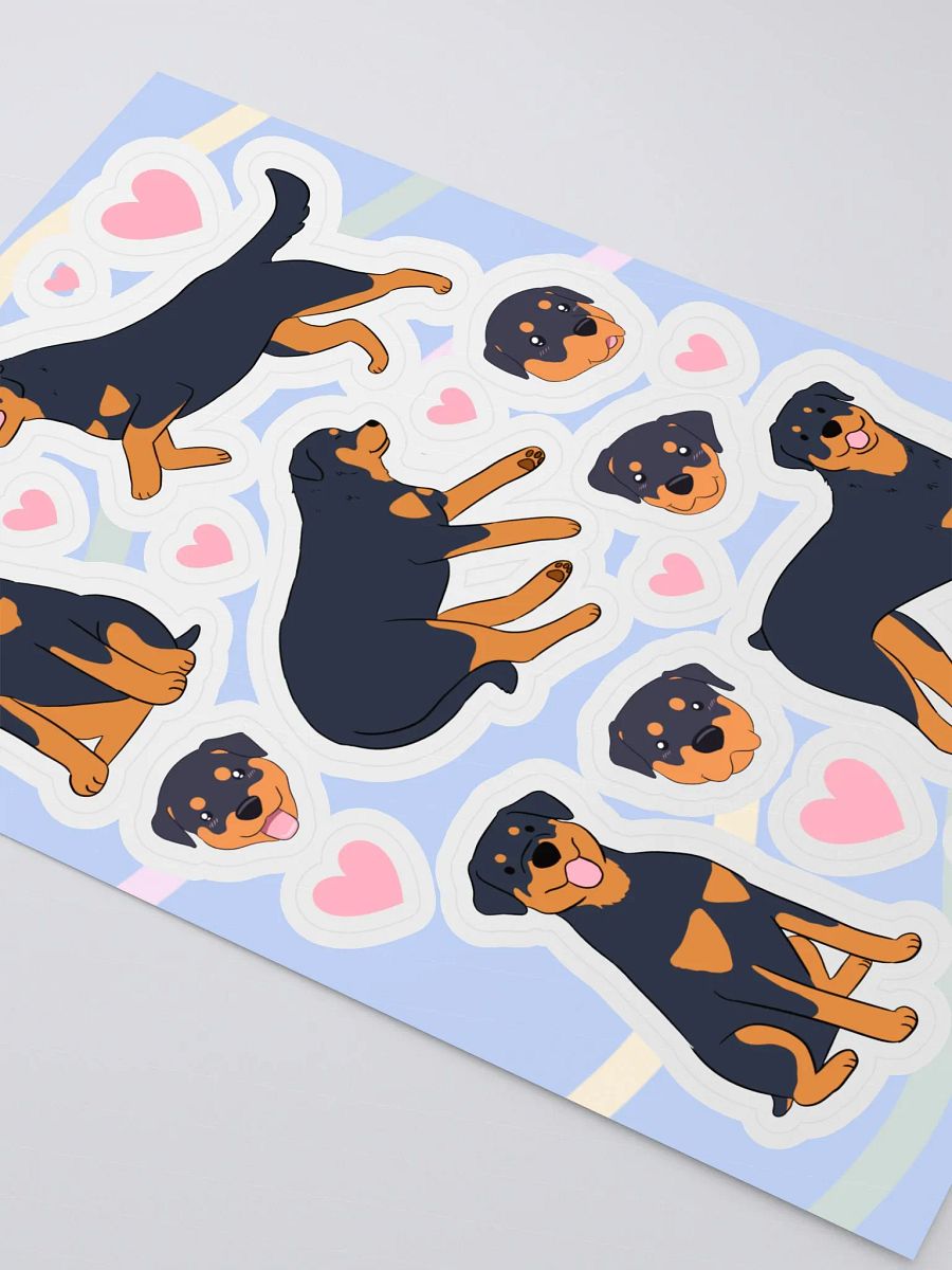 Rottweiler Love Sticker Sheet product image (3)