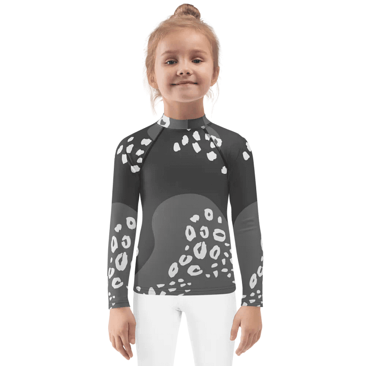 Grey Swirls Kids Rash Guard product image (1)
