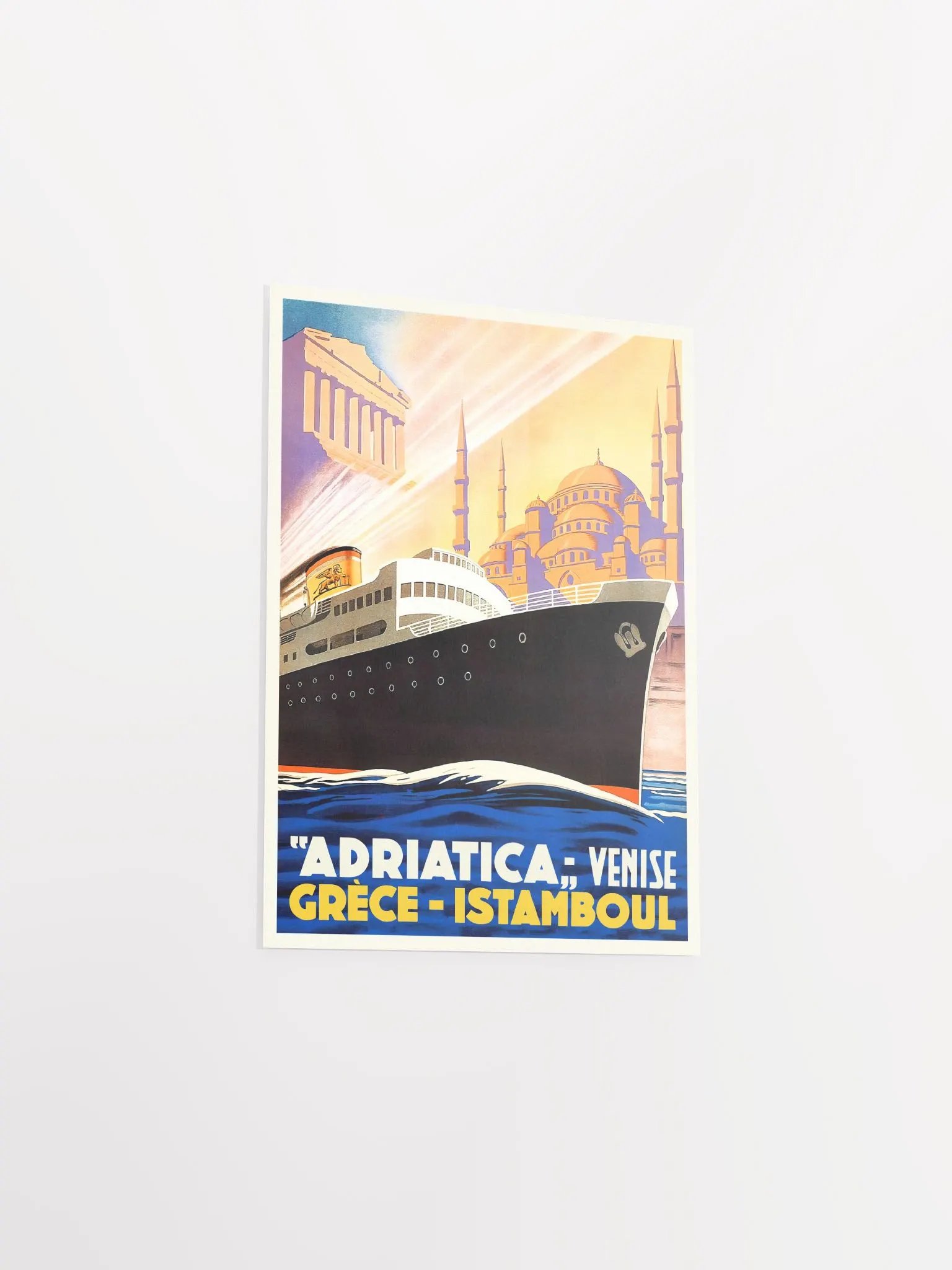 Greece Istanbul, Turkey, Adriatic (France, 1910s) — retro vintage travel poster product image (8)