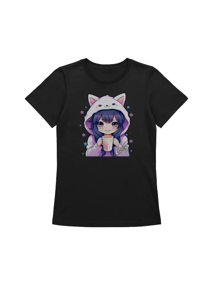Cozy Kawaii Anime Girl v1 - Bella Canvas Women's Supersoft Relaxed-fit T-Shirt product image (2)