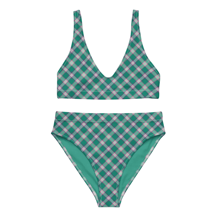 Emerald Green and Purple Plaid Bikini product image (2)