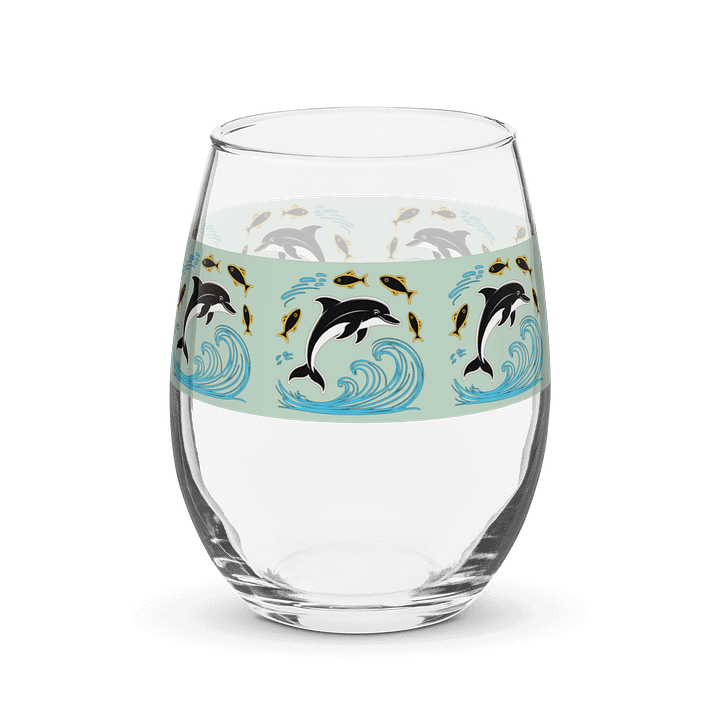 Dolphin Dance Stemless Wine Glass product image (1)