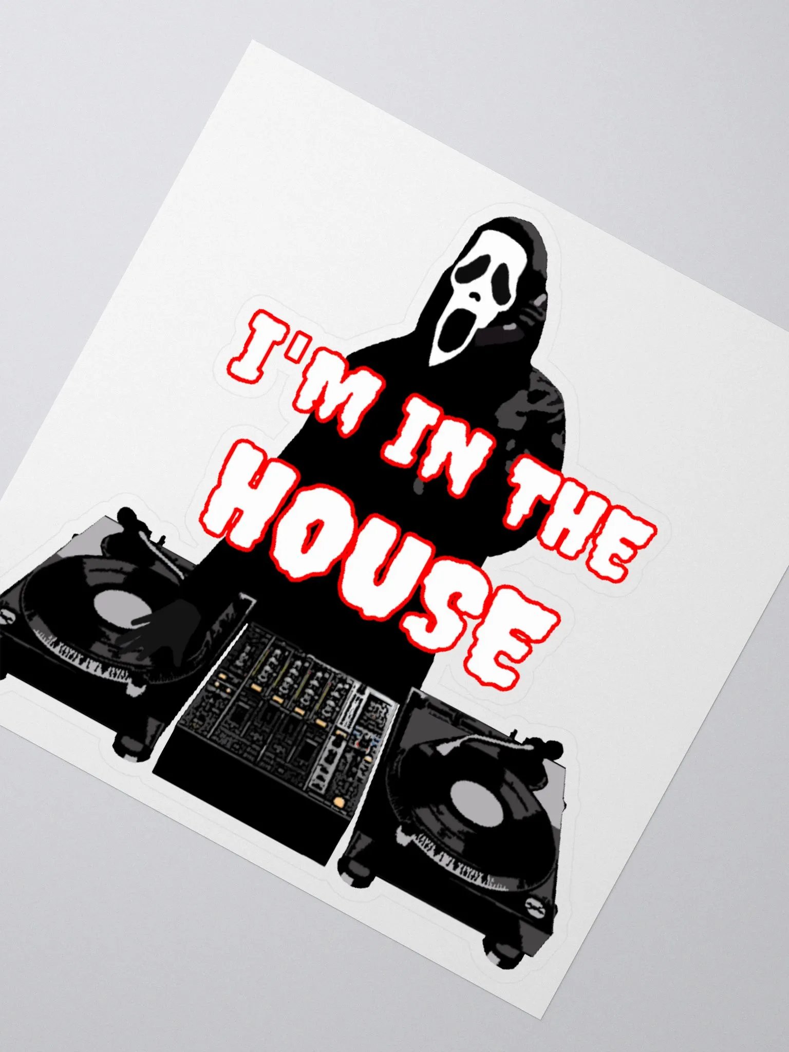Ghostface in the house Kiss Cut Stickers product image (2)