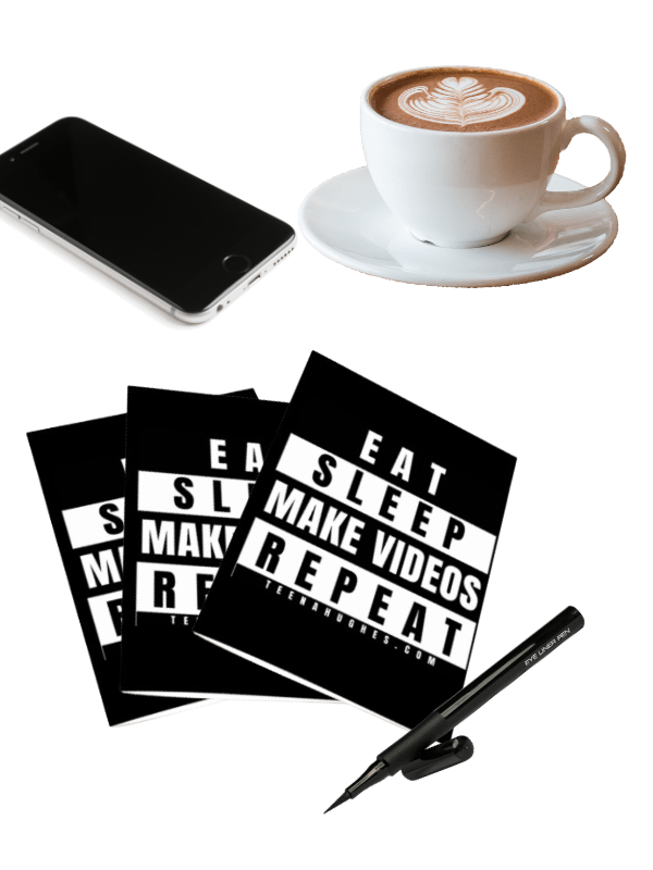 EAT • SLEEP • MAKE VIDEOS • REPEAT • Greeting Card product image (1)