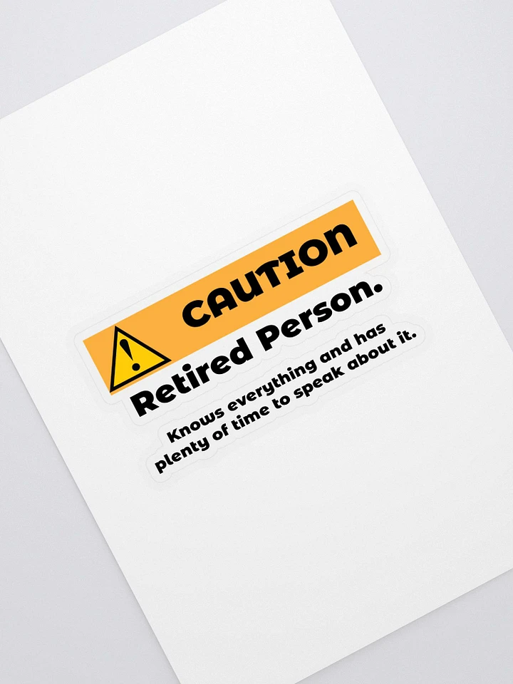 Caution Retired Person product image (1)