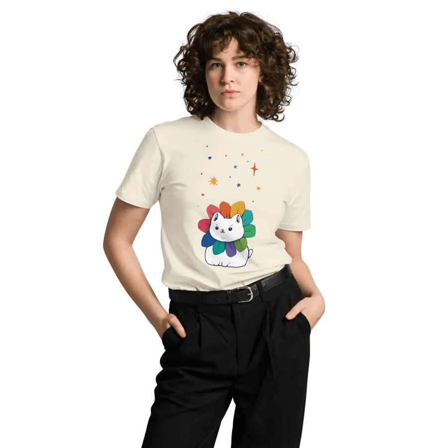 Cats and rainbows (Colour Unisex Premium T-Shirt) product image (8)