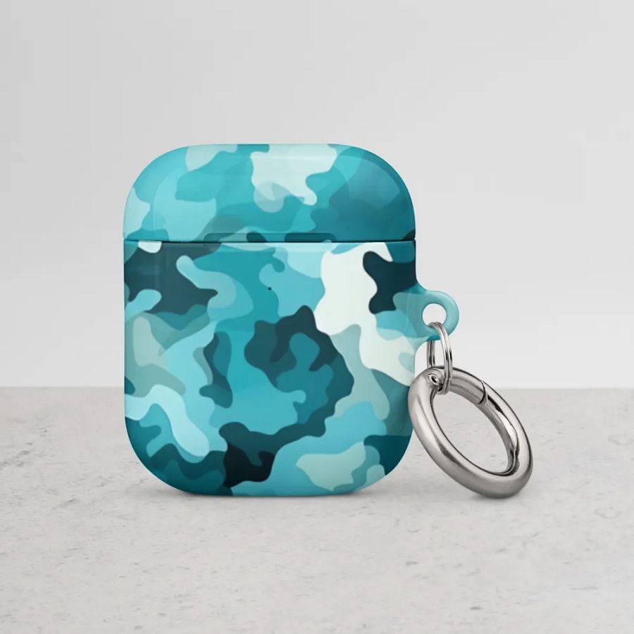 Teal Camo AirPod Case product image (7)