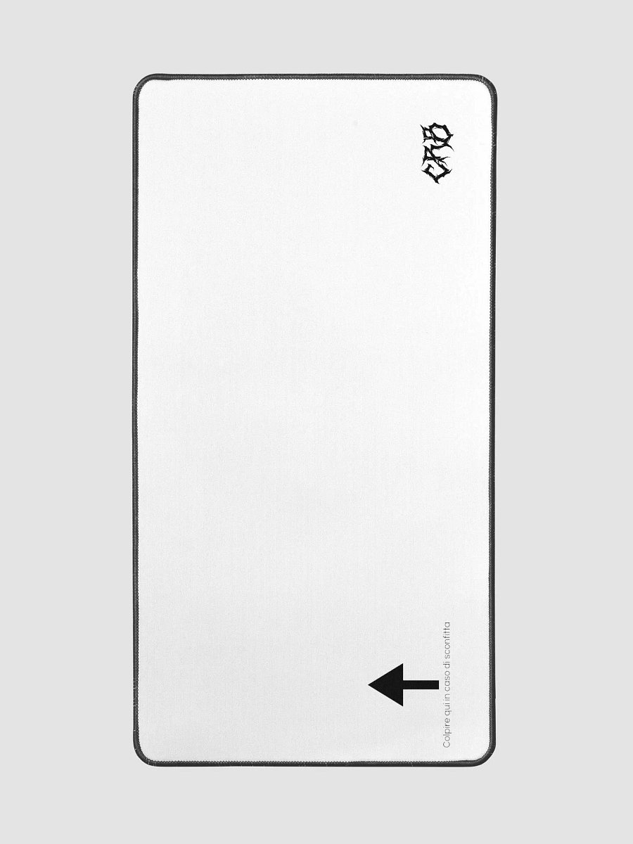 Rage game - Tappetino scrivania per mouse (39.37x80.01cm) bianco con logo nero product image (2)