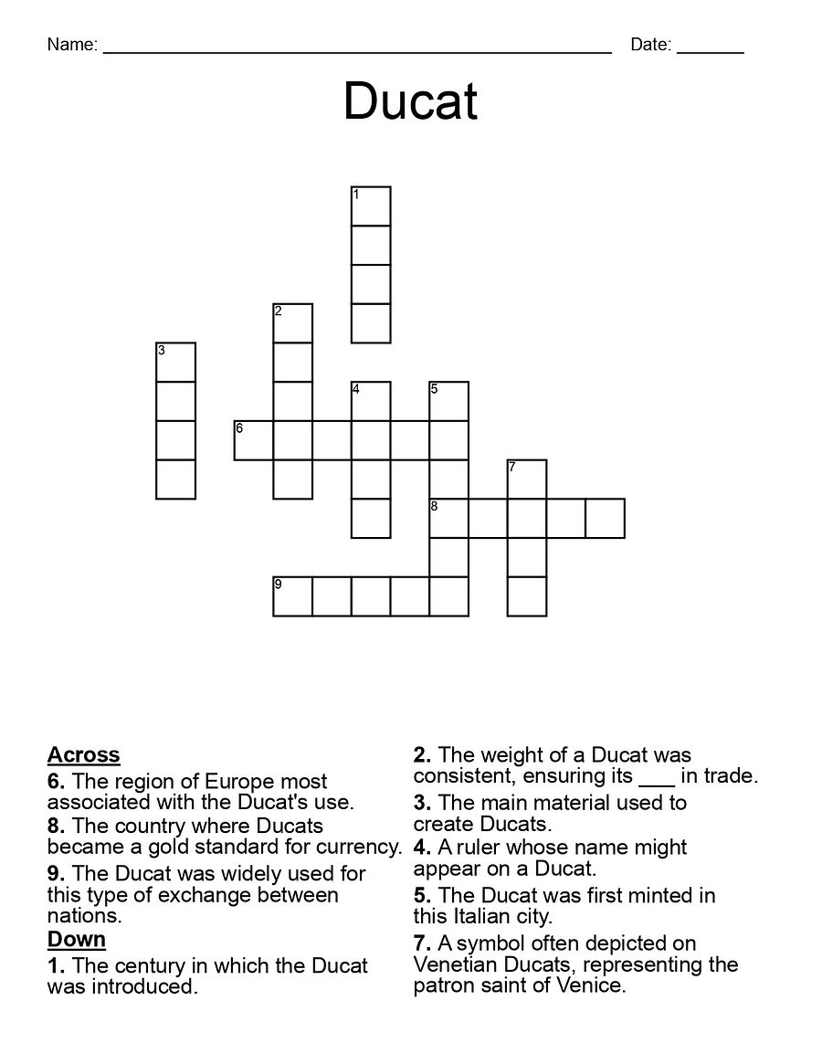 OLD GOLD COIN Crossword Puzzle - Ducat product image (2)