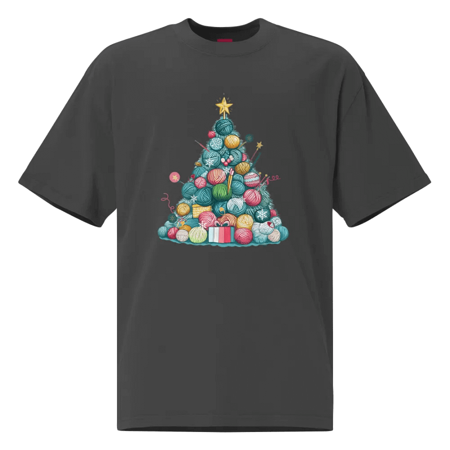 Yarn Christmas Tree Oversized T-Shirt product image (1)