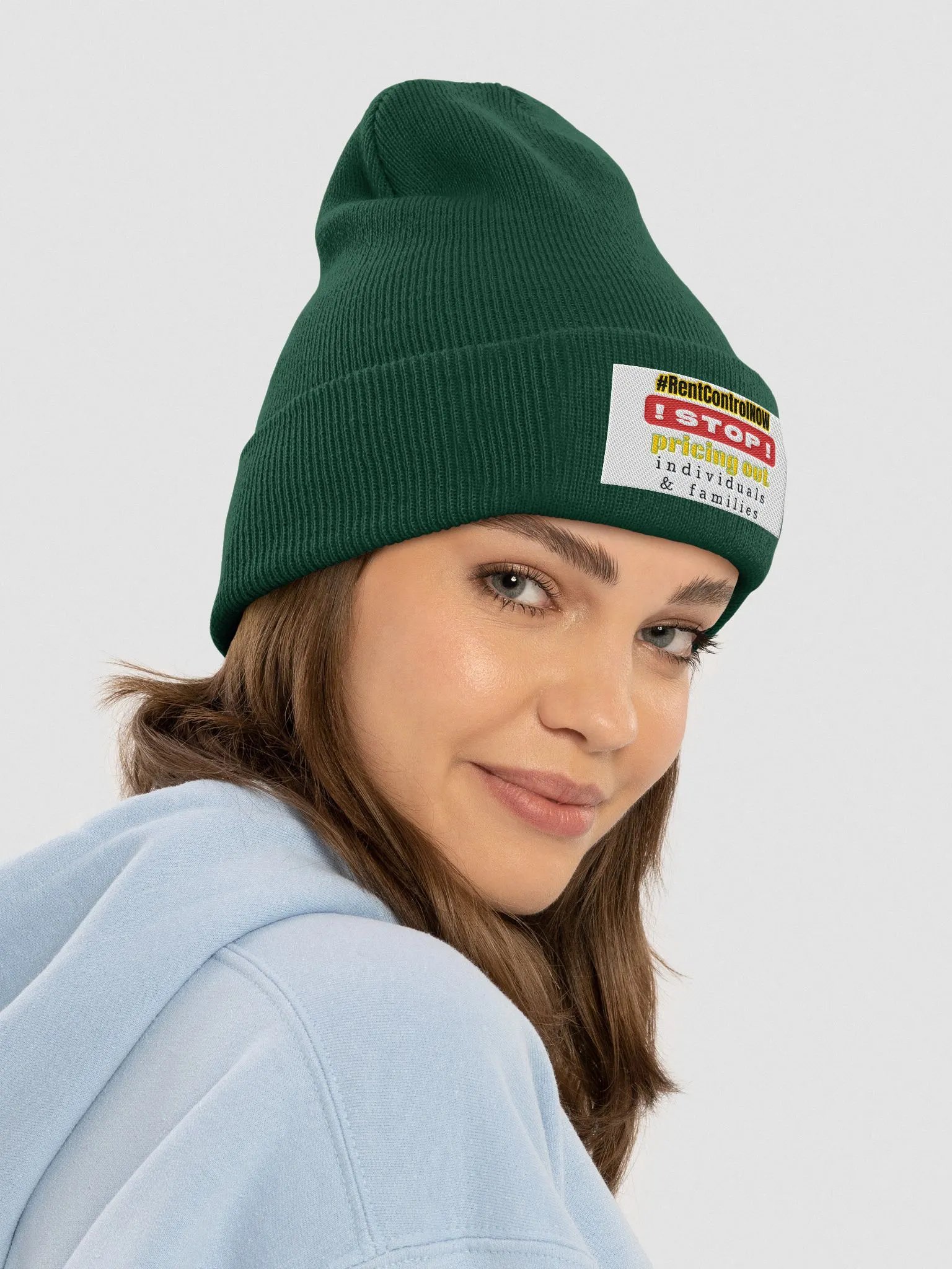 #RentControlNow - hat - beanie - solid color product image (3)