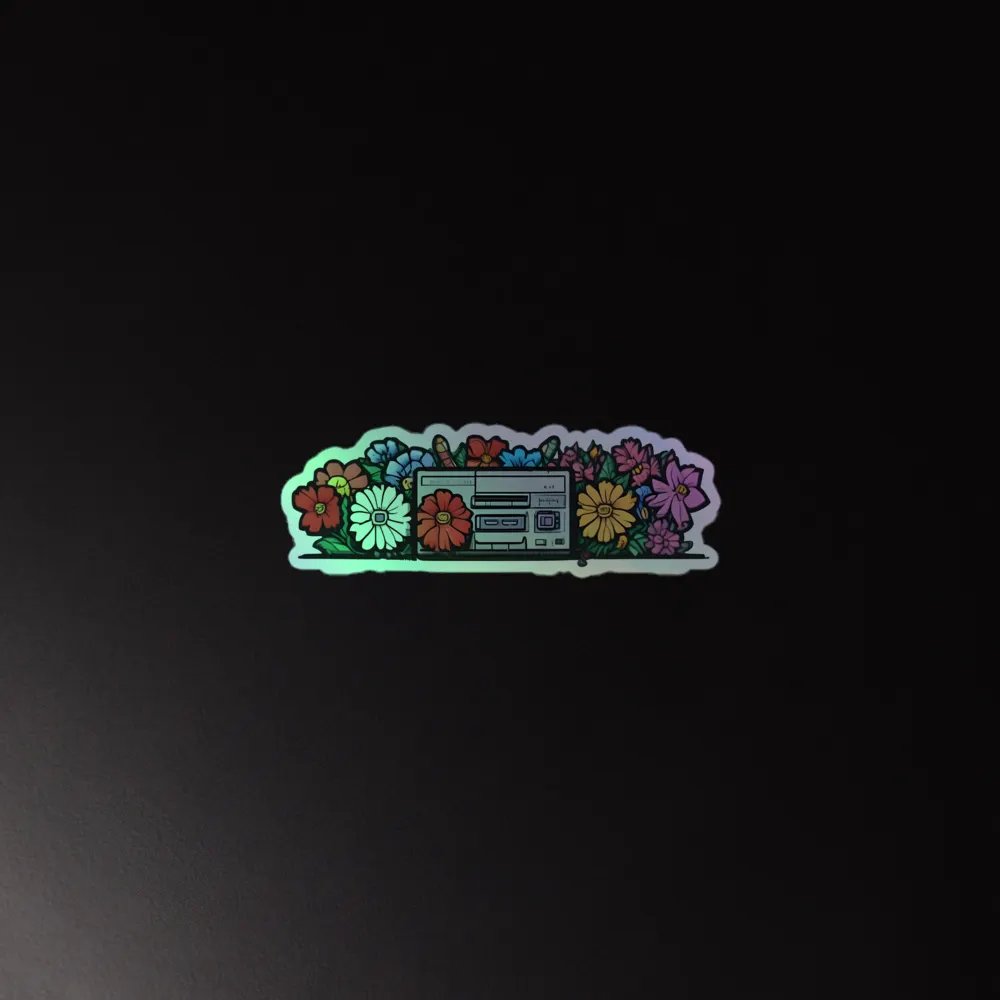 Retro Gaming Console Floral Sticker Set product image (2)