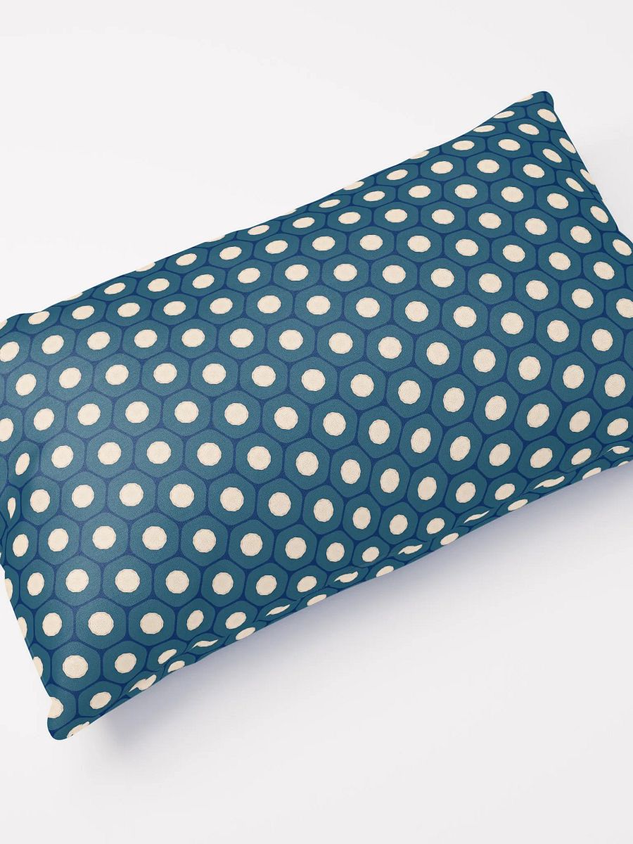 Mini Blue Pastries Topped with Whipped Cream Throw Pillow product image (2)