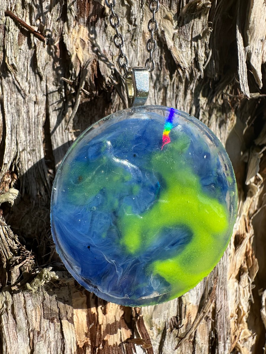 Holographic & Glow in the Dark Earth Necklace product image (1)