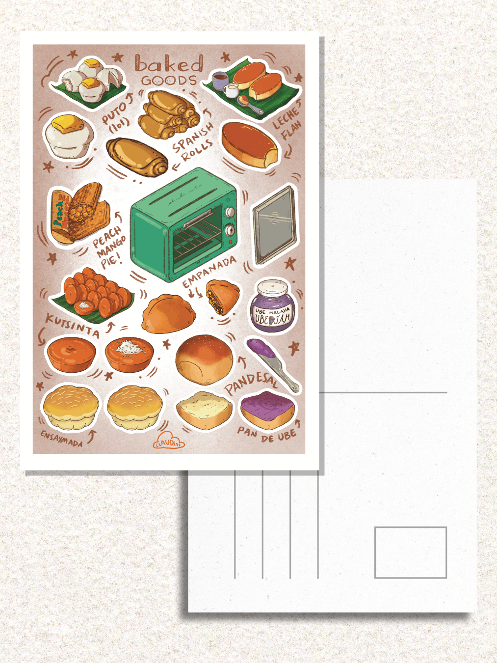 Filipino Baked Goods Postcard product image (1)