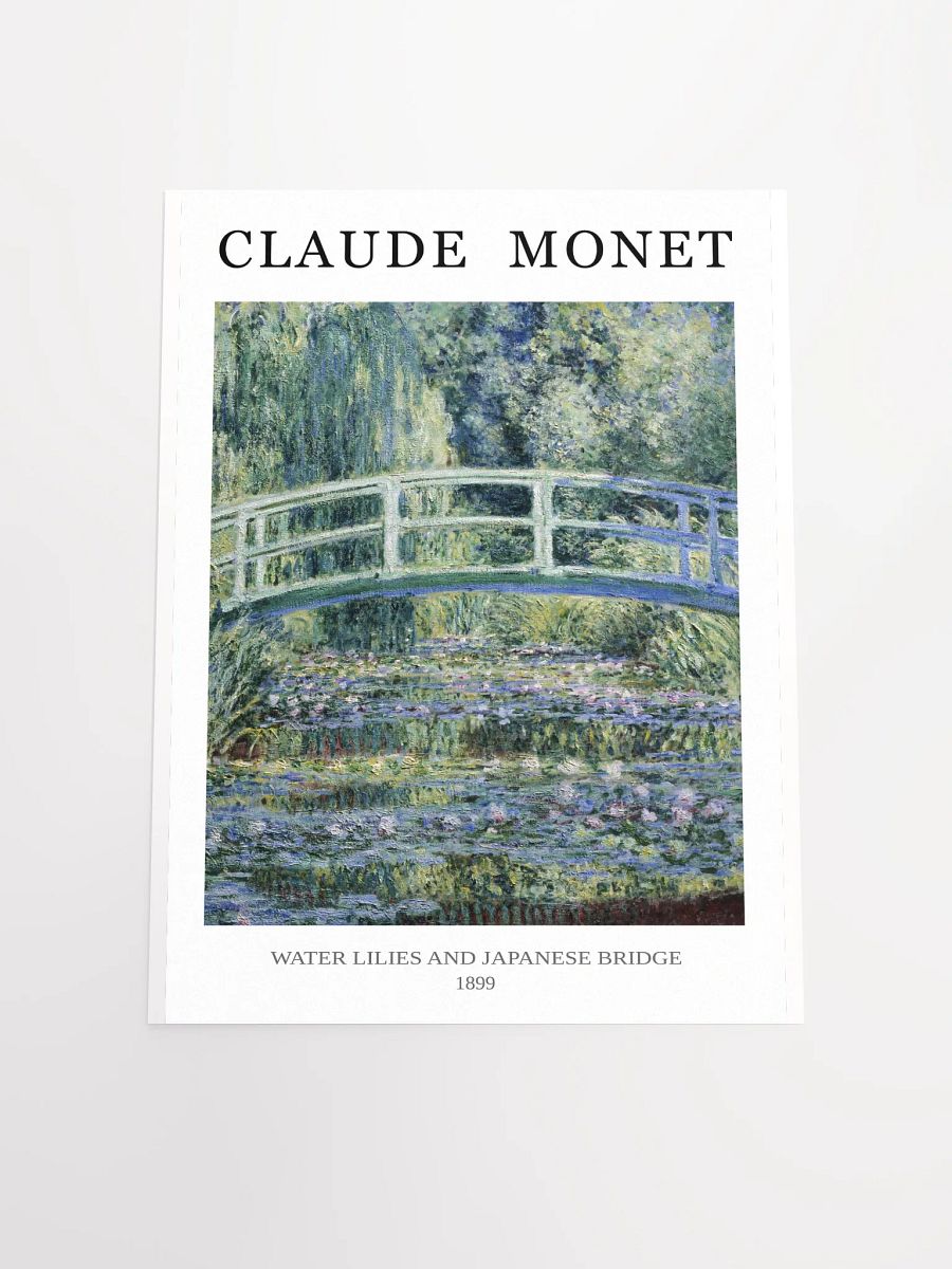 Classic art poster 'Water Lilies and Japanese Bridge' by Claude Monet product image (14)