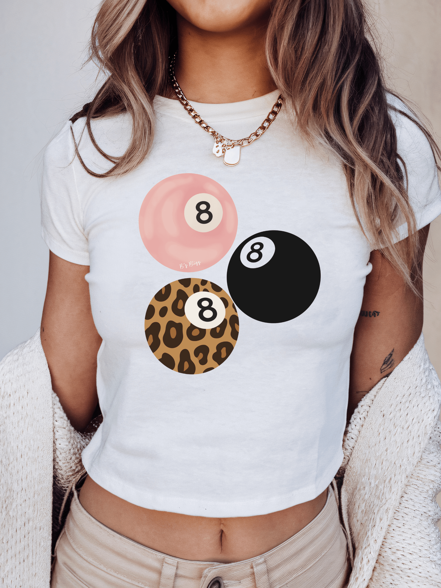 Third Time's a Charm Baby Tee 🎱 product image (2)