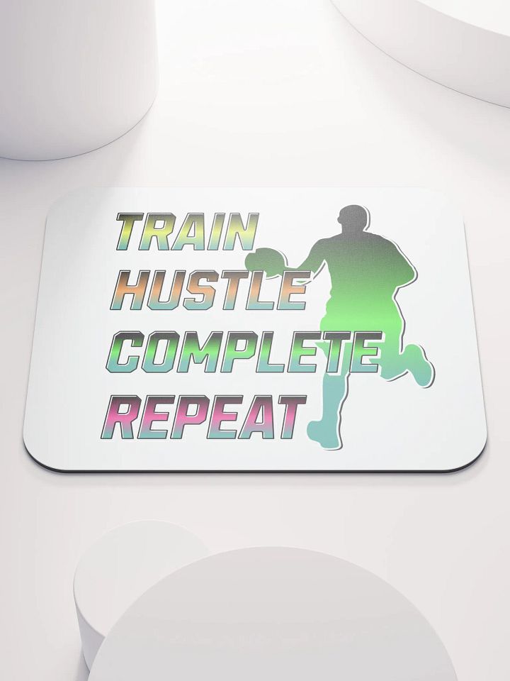 Train Hustle Complete Repeat Basketball Gradient Mouse Pad product image (2)