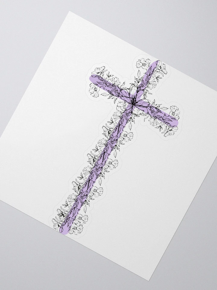 Black & Lilac Cross Sticker product image (1)