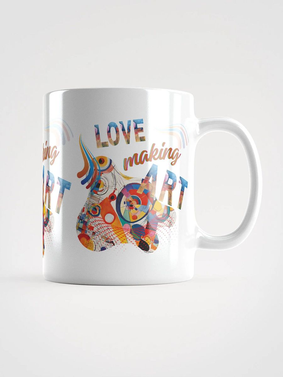 colorful mug for the artist. 'Love making art' Perfect gift for mom dad, son daughter friend who loves arty things product image (1)
