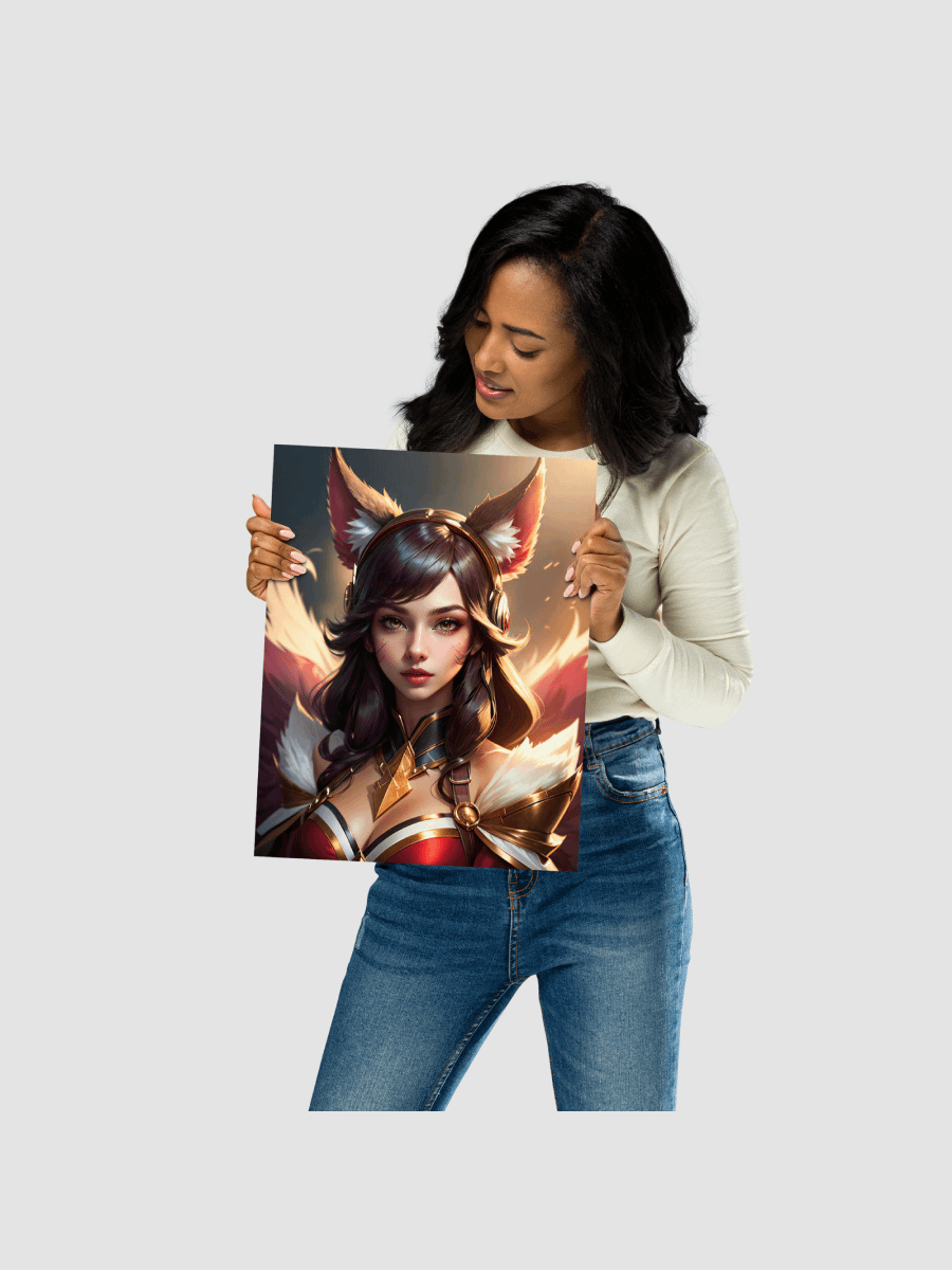 Ahri Fox Spirit Poster - Enchanting Fantasy Art in Premium Matte Print product image (3)