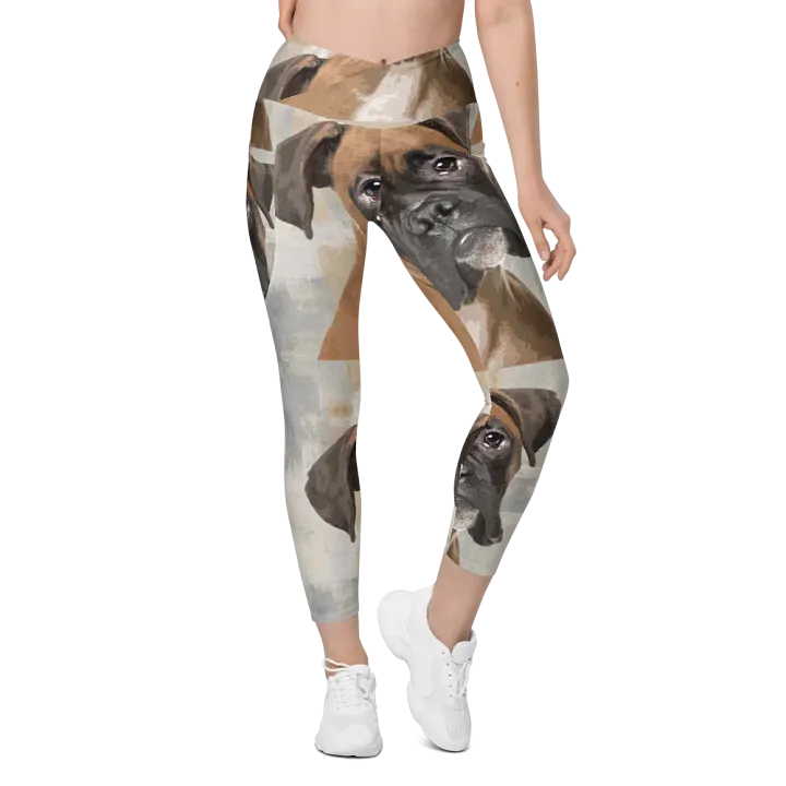 Floppy Eared Boxer All-Over Print Leggings product image (1)