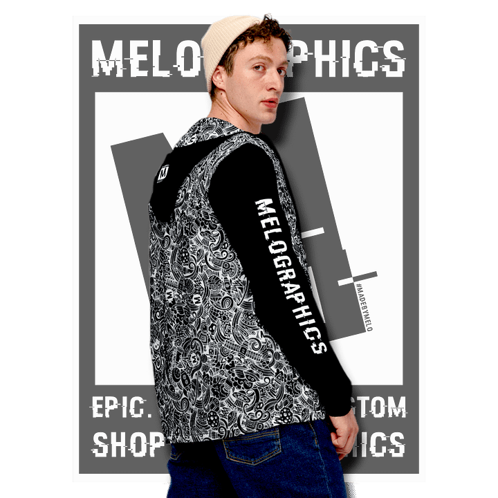 Dark Space Scribble - Ultimate Windbreaker Jacket | #MadeByMELO product image (2)