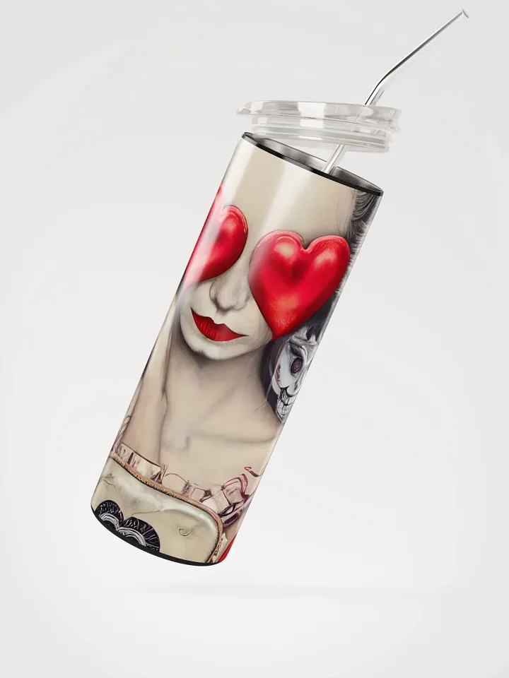 Gothic Queen of Hearts Stainless Steel Tumbler: Regal Romance product image (2)