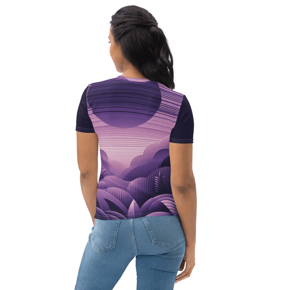 Women's Full-Print-2 Violet Glitch Tee product image (5)