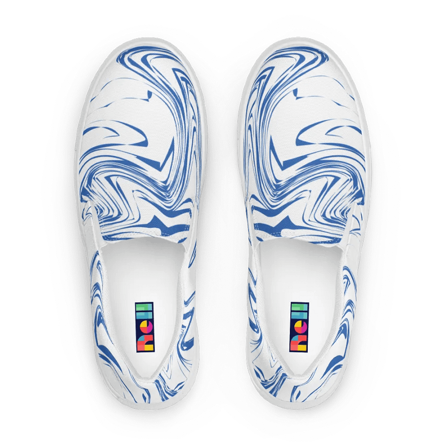 Azure Swirl Women's Slip-On Shoes product image (1)