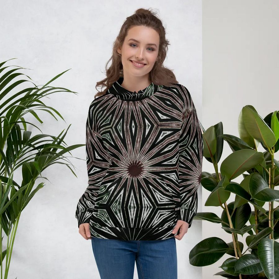 Abstract Dramatic Circles Unisex Pull Over Hoodie product image (6)