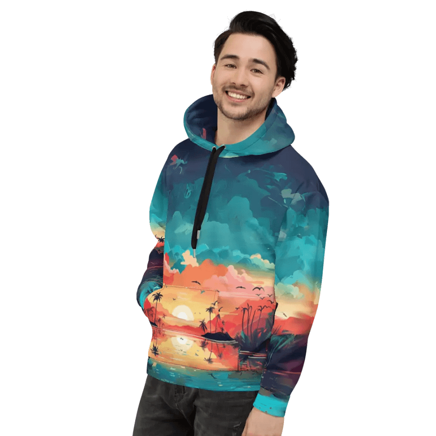 Tropical Sunset All Over Print Hoodie product image (10)