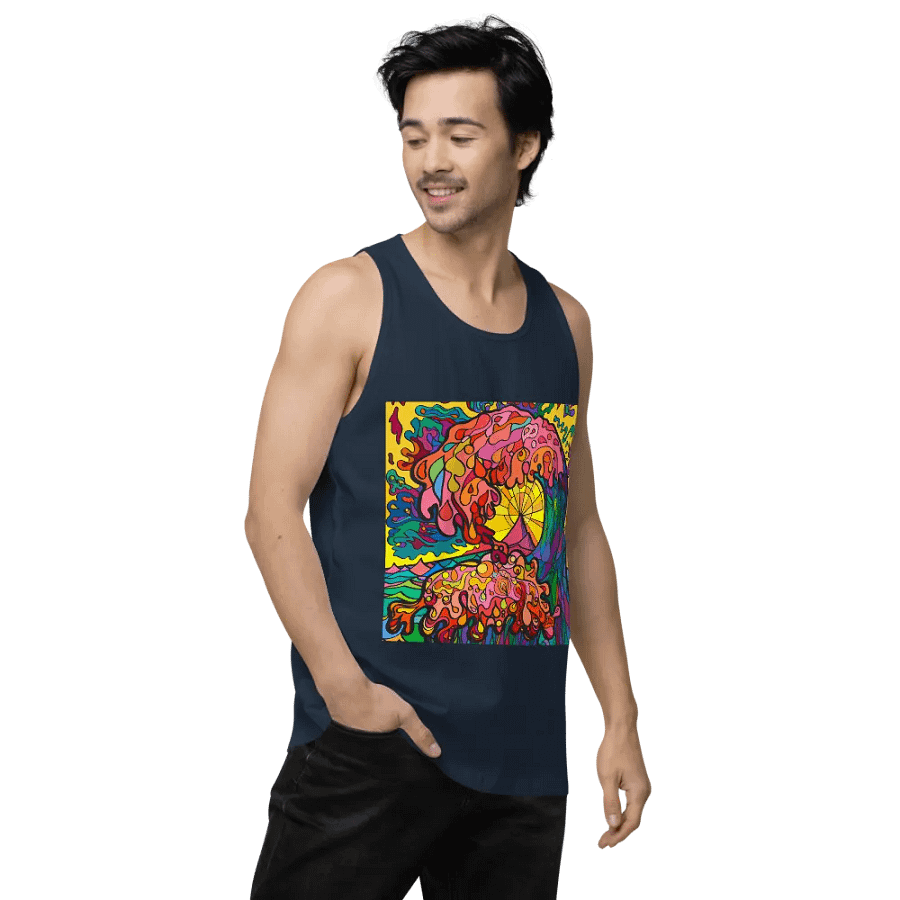 Vibrant Swirls Men's Tank Top - Ocean Wave product image (52)